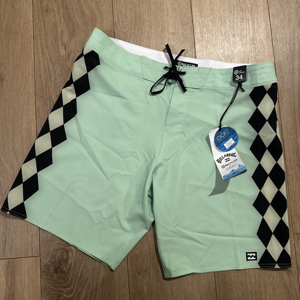 Men's Billabong Recycler Pro Mid Length Performance Boardshorts Swim NEW Size 34